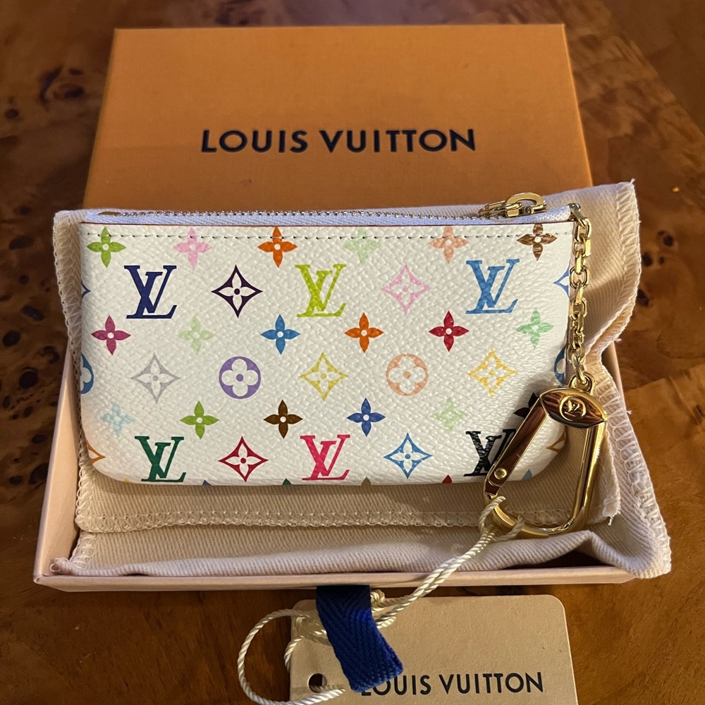 Louis Vuitton Murakami white multicolor key pouch - Picture 3 of 5